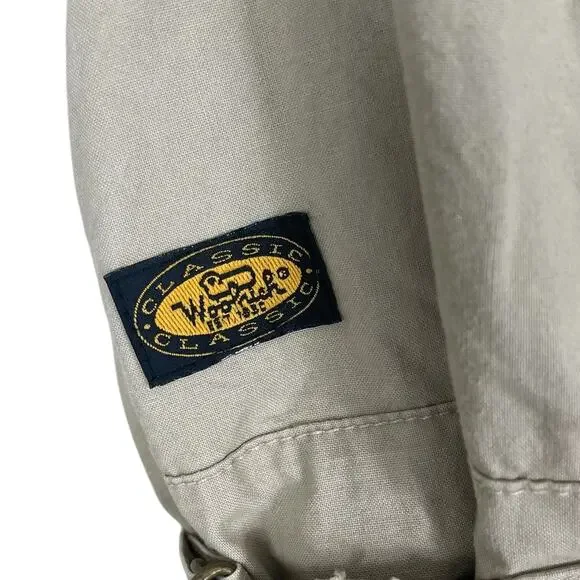 Woolrich Cotton Fishing Vest Pockets Utility Cargo Khaki Men's Size XS Outdoors - Picture 14 of 15